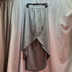 Gray high low with front cross over